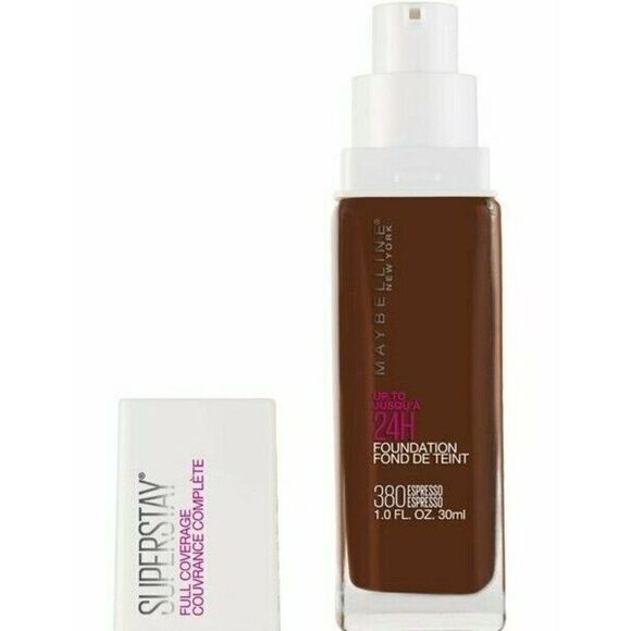 #380 Espresso Maybelline Super Stay Longwear Liquid Foundation Up to 30HR Wear - Picture 1 of 2